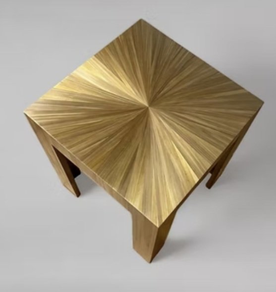 Image 1 of Tavolino da caffè in legno intarsiato Benoît Cazes 2023 - riedizione Art Déco di Jean-Michel Frank