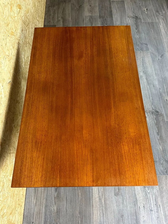 Image 1 of 60er 70er Jahre Teak & Metall Esstisch Dining Table Danish Modern Design Denmark