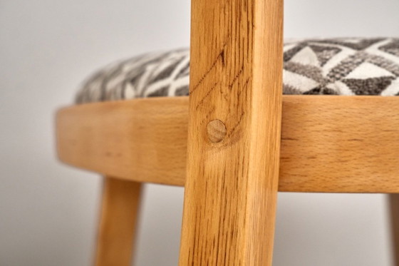 Set of 4 Dining Chairs, by TON, 1960s, Czechoslovakia – Textile, Wood (photo 13 of 15)