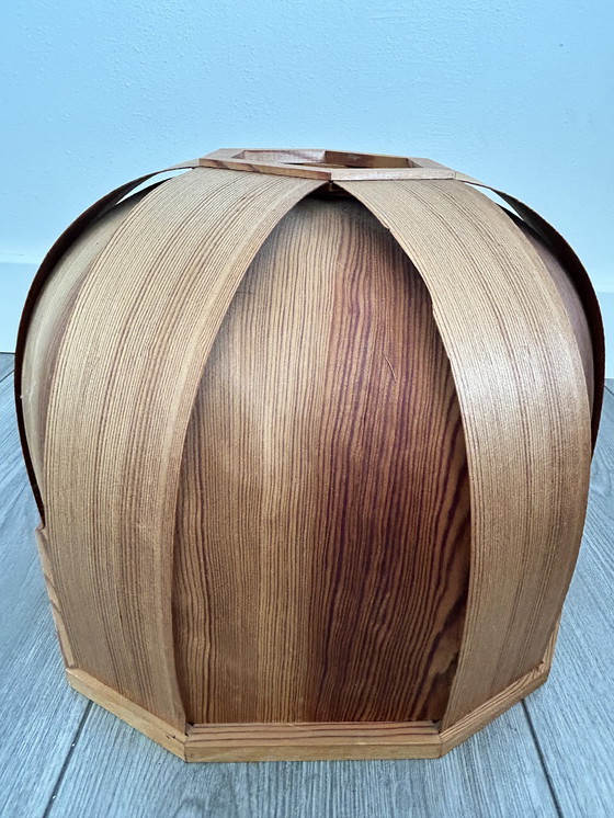 Image 1 of Lampada da terra GB Solbackens Svarveri in pino impiallacciato (anni '70)