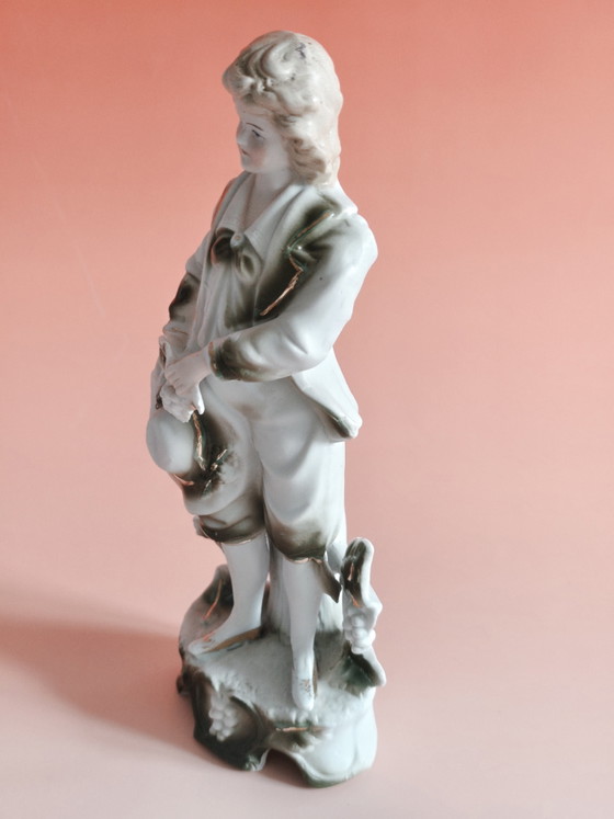 Statuetta vintage in porcellana – Biscotto – 23 cm – Decorazione in stile cottagecore – Oggetti decorativi (photo 3 of 6)
