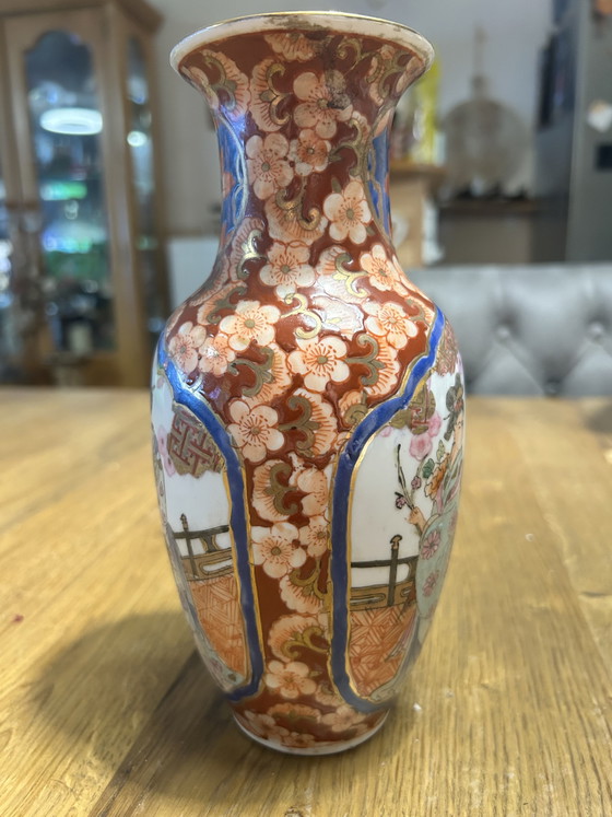 Image 1 of Antique Chinese Famille Rose vase 21cm period 1880-1920