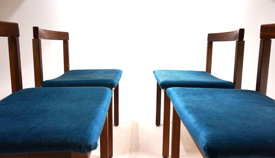 Image 1 of Asko Finland Set di 4 sedie da pranzo Tectonia di Jussi Peippo, 1960