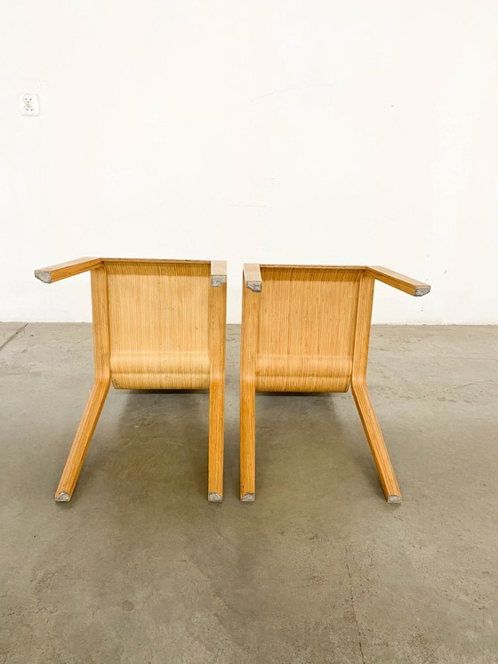 Image 1 of Bamboo Dining Set Table and Chairs by Henrik Tjaerby for Artek Studio, Set of 5