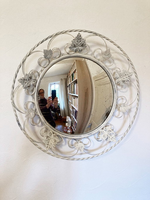 Espejo convexo de hierro forjado, Inglaterra, década de 1950