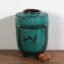 Antique tall turquoise green vase (c.1820) #30 (photo 10 of 40)