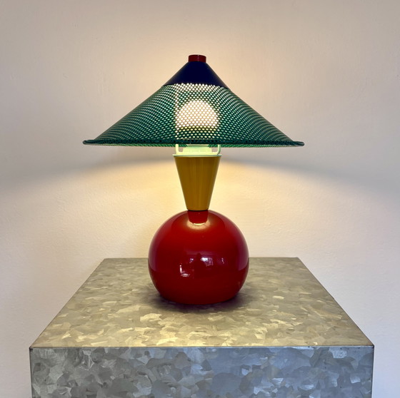 Image 1 of Postmoderne/Memphis-stijl tafellamp, jaren 80, Duitsland
