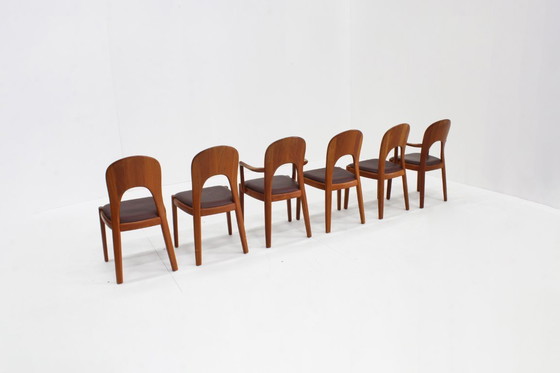 Image 1 of Vintage Danish Dining Chairs by Niels Koefoed for Koefoeds Hornslet, Set of 6