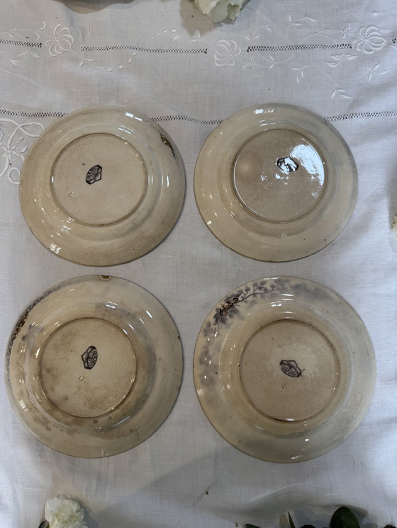 Image 1 of Set of 4 Ironstone plates, Wallace pattern -