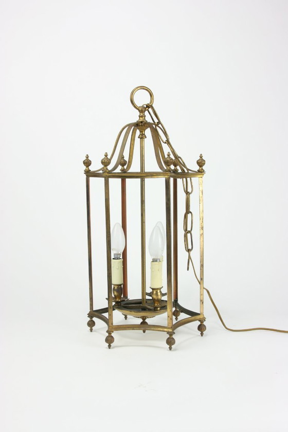 A set of brass pendant lamps (photo 3 of 6)