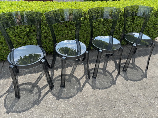 4 Chaises Carbonate Anthracite IKEA ZGAN