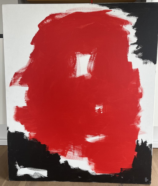 Gilles van Oosten - acryl abstract schilderij - gesigneerd 