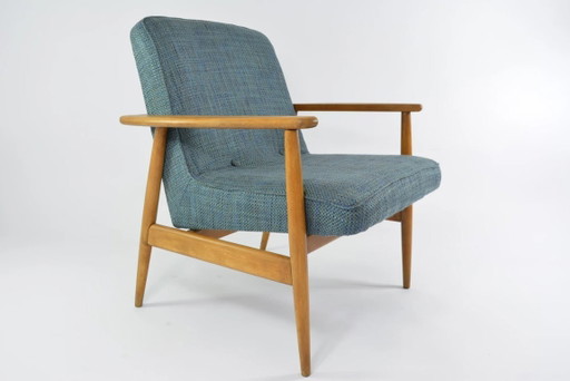 Z-fauteuil in gemêleerd petrolblauw