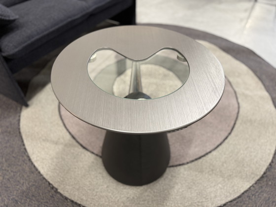 Image 1 of Leolux Cherubino Beistelltisch, schwarzes Leder