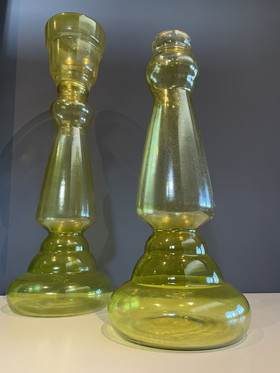 Image 1 of Sculptural Vintage-Look Glass Objects - Space Age Style