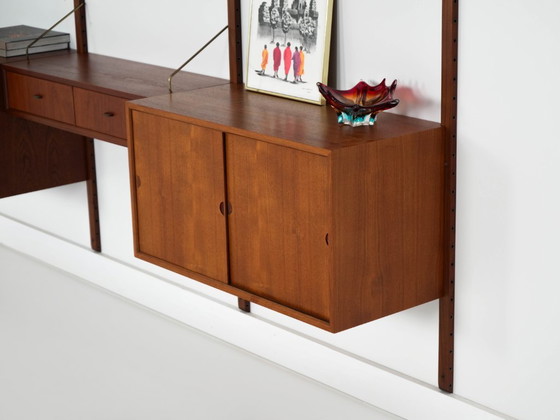 Image 1 of Teakhouten wandrek, Deens design, jaren 60, ontwerper: Poul Cadovius