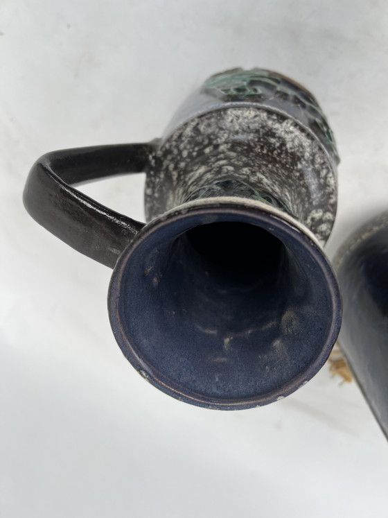 Image 1 of Vintage 1960s table lamp and vase set SKA Malmö Sweden