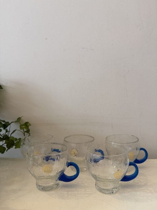 Cracked Glass Cups 60s/70s