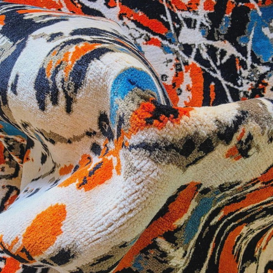 Handgeknoopt wollen tapijt – Pollock nummer 20, abstract expressionistische kunst (200 x 280 cm) (photo 9 of 10)
