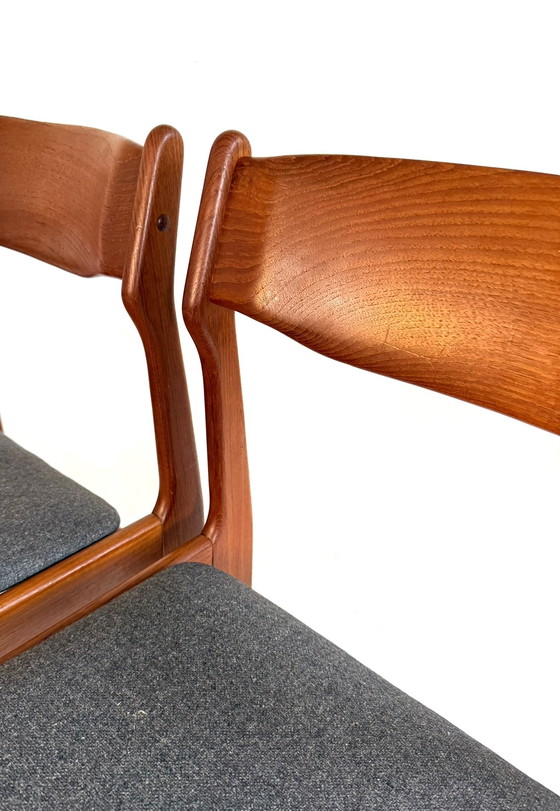 Image 1 of 6 sedie da pranzo restaurate Burchardt-Nielsen anni '70