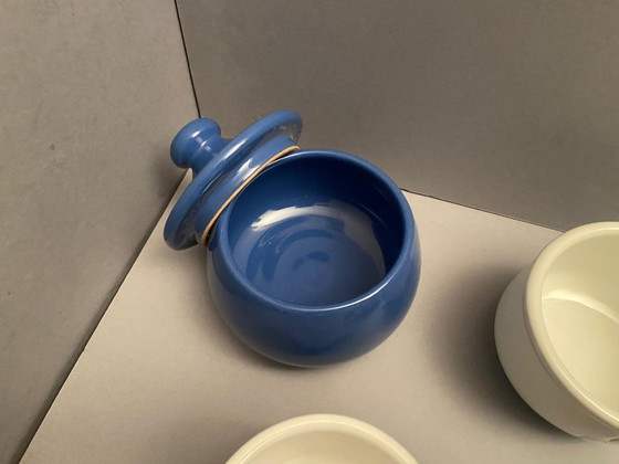 Image 1 of 6-teiliges Set CERASARDA ITALY Tassen mit Zuckerdose, handgefertigt