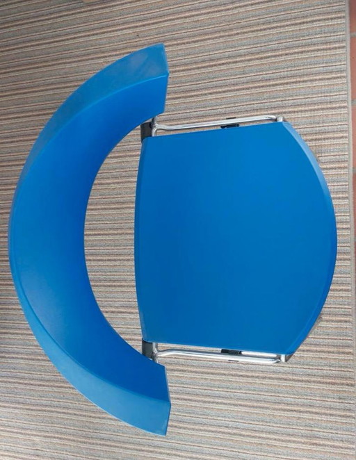 4 blu giroflex stoelen - stapelbaar