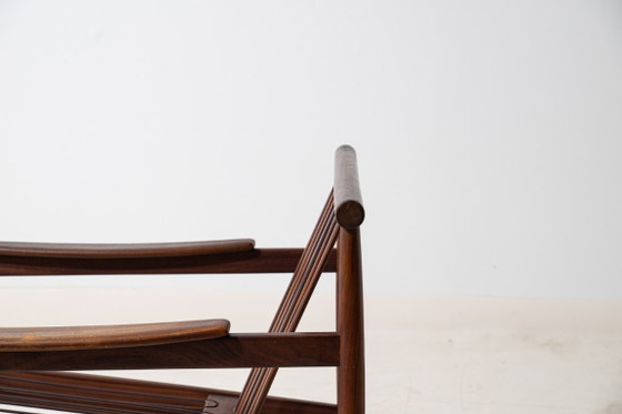 Danish lounge chair in teak and corduroy, 1960s – Armchairs, Textile (photo 6 of 12)