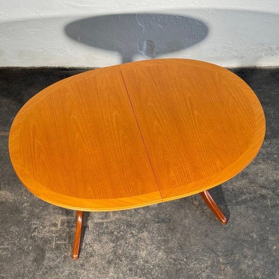 Image 1 of Parker Knoll Oval Extendable Teak Dining Table, 1960s