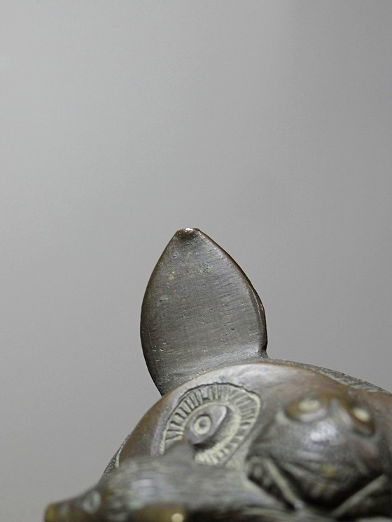 Image 1 of Leone di bronzo, iena, bestia del Benin Dahomey Cotonou vintage/antico