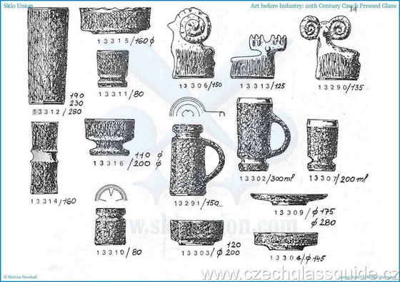 Image 1 of Mid-Century Modern Pressed Glass Vase: Pavel Panek Design, Rudolfova Hut