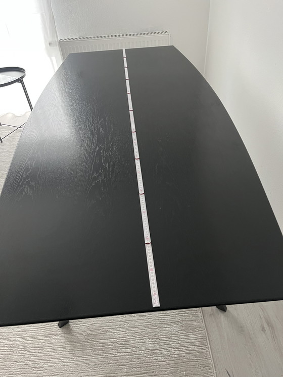 Image 1 of Zanotta Italia designer table with cast iron legs, custom-made
