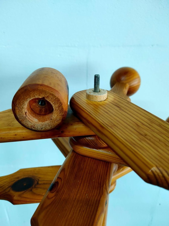 Image 1 of Vintage Design Houten Kapstok Jaren 70