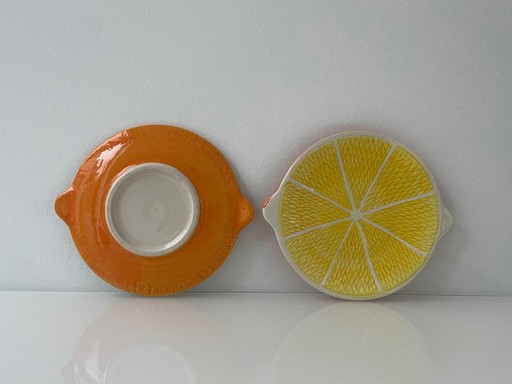 Sunny Ceramic Plates in Citrus Theme - Cheerful Eyecatchers!
