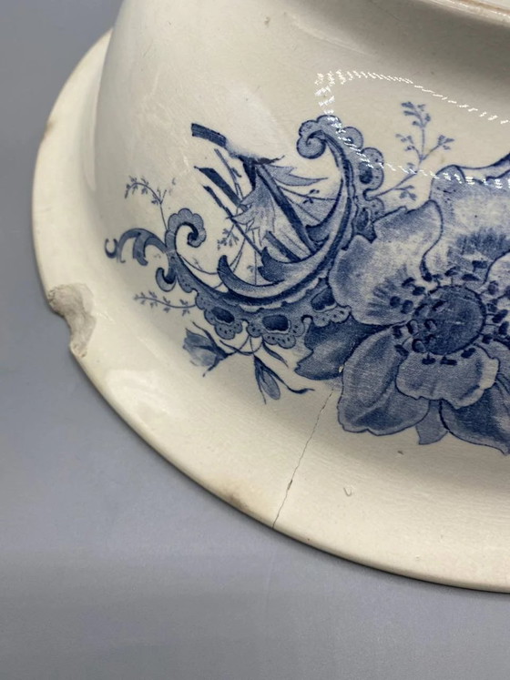 Sarreguemines Faience Decorative Arrangement – Two Antique Pieces United by 20th Century (photo 10 of 10)