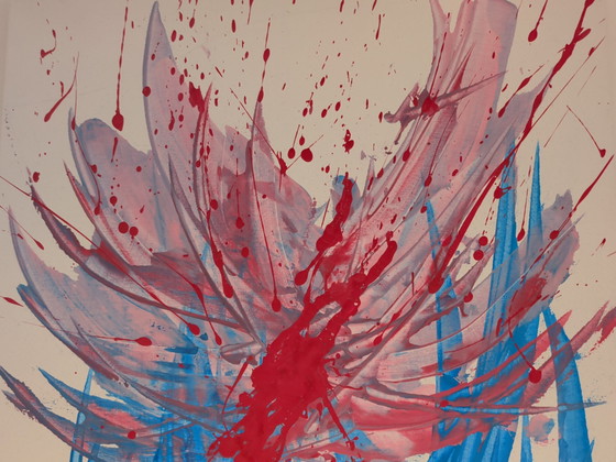 Image 1 of Painting of abstract lillies 
