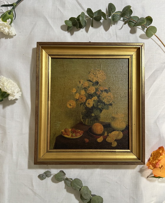 Image 1 of Vintage bloemen stilleven lijst