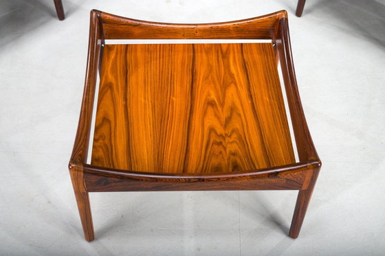 Image 1 of Mid Century Moderne Deense Palisander fauteuils en salontafel van Kristian Vedel voor Sören Willadsen, jaren 1960, set van 3
