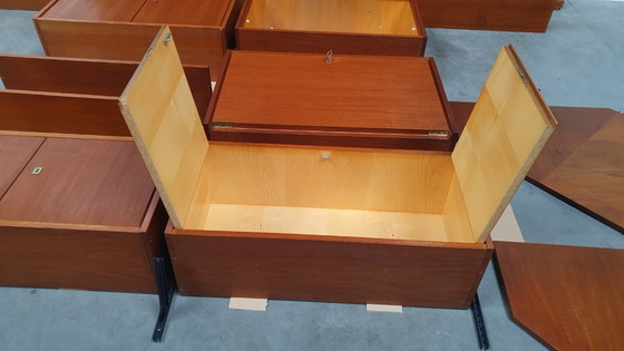 Image 1 of vintage wall unit deens modules teak 60s