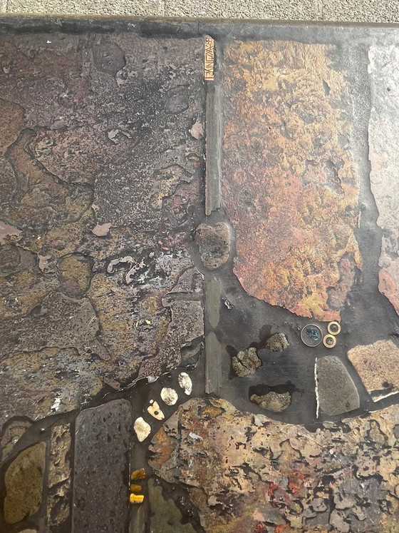 Image 1 of For sale: set of 2 Brutalist coffee tables by Paul Kingma