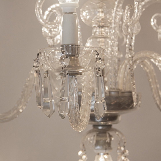 Image 1 of Bohemian Cut Lead Crystal Chandelier, 1930s