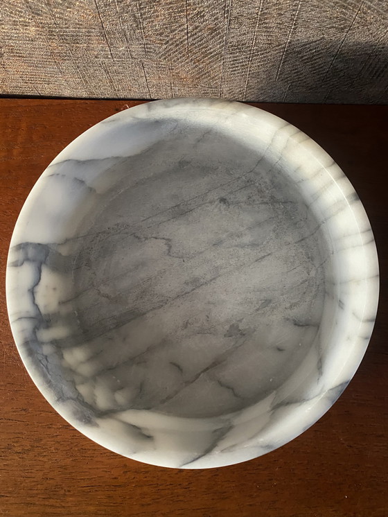 Image 1 of Grote Vintage marmer schaal jaren 80