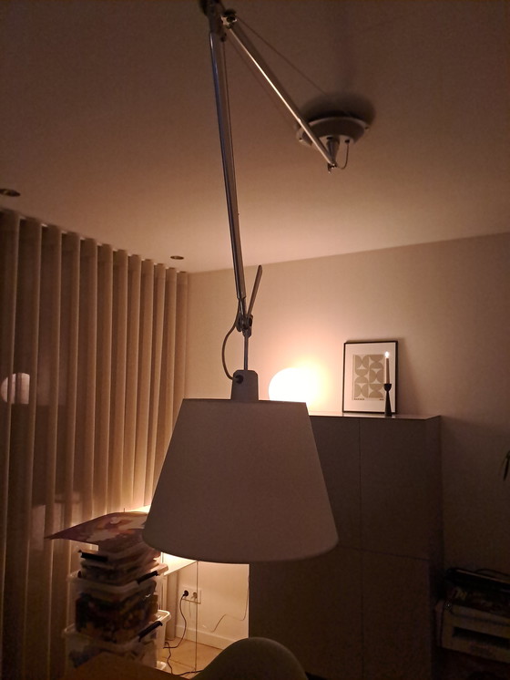 Image 1 of Artimide ceiling lamp with parchment shade