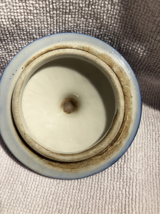 Image 1 of Vintage tweedelige theepot van steengoed van Alphonse Mouton