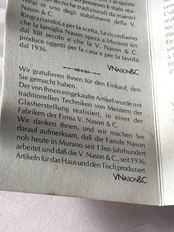 Image 1 of Murano design bowl / shell shape – spiral – V. Nason & C. Italy