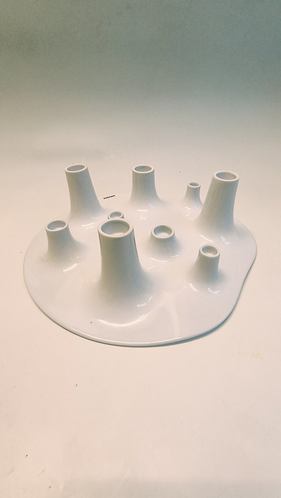 Image 1 of Willem Noyens Candlestick and Fruit Bowl Fruit & Fire 2003