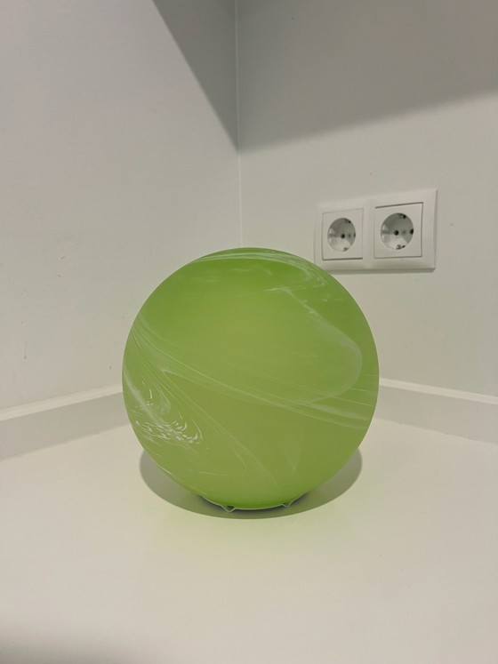 Lampe Honsel vintage planète verte space age – Verre (photo 5 of 6)