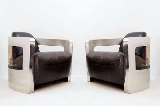 Pair of Timothy Oulton "Mars" Armchairs - 2009