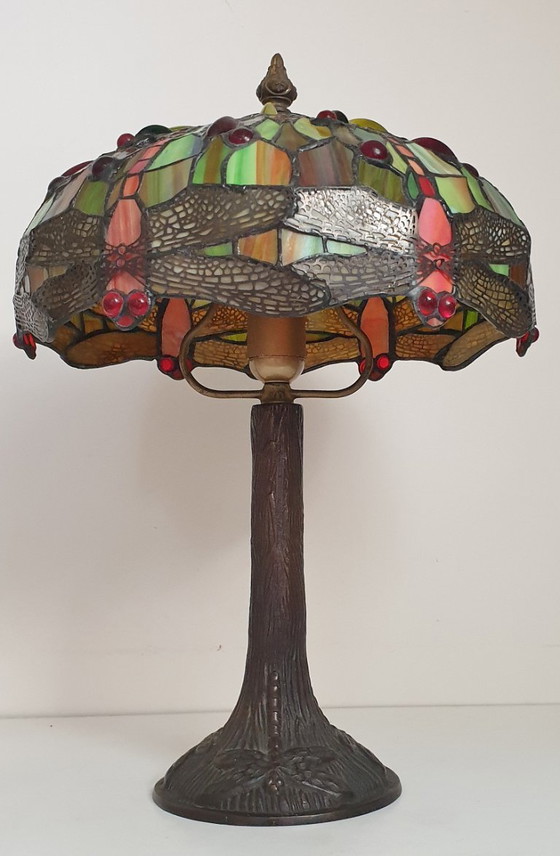 Image 1 of Tiffany table lamp 6 Dragonfly