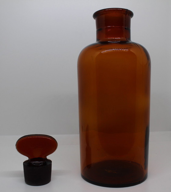 Image 1 of Flacon apothicaire ambré 1 litre