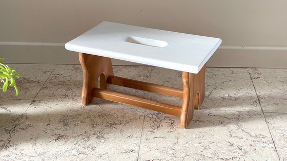 Image 1 of Vintage Beech Wood Stool
